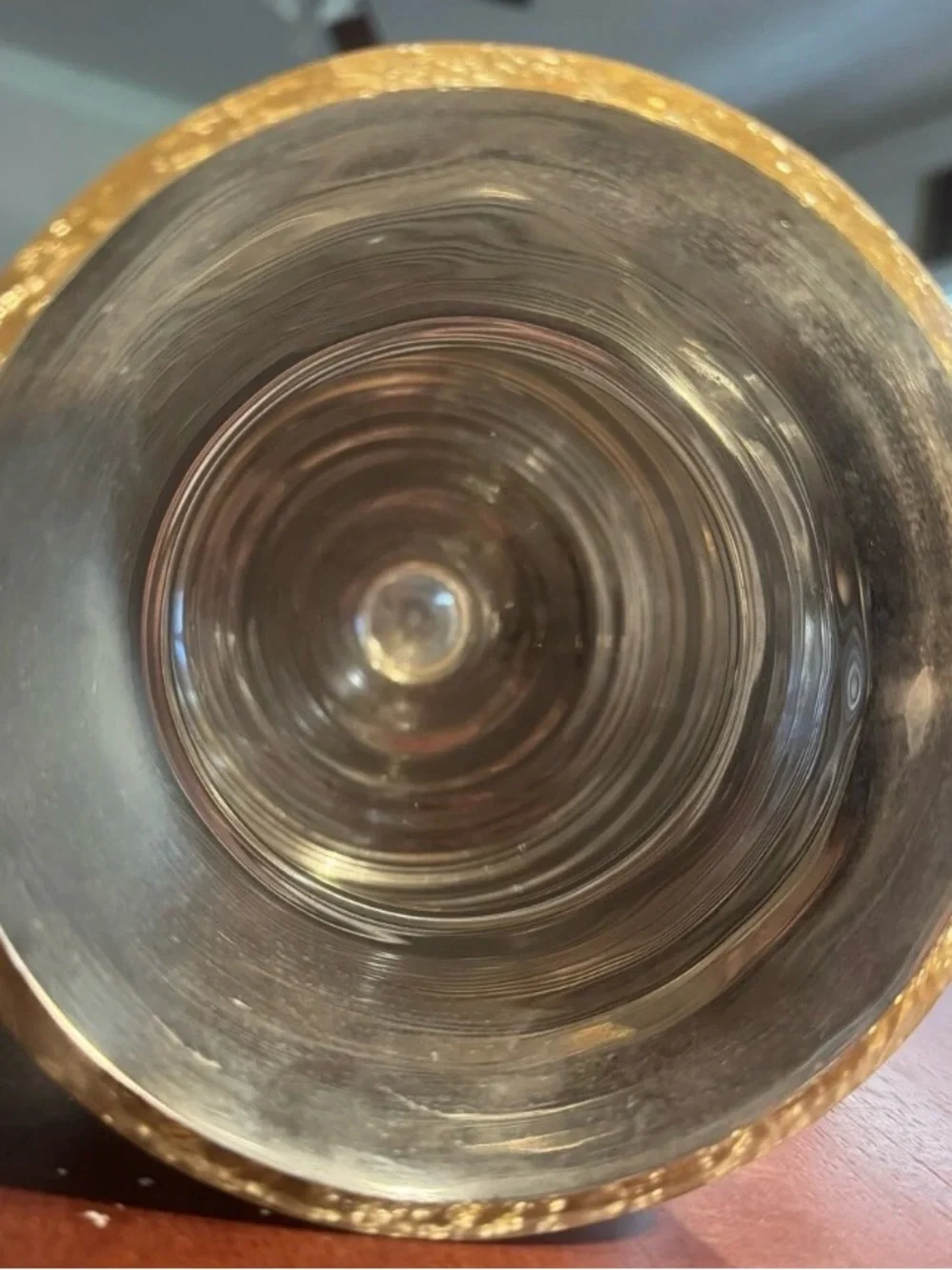 Champagne Sparkling Gold Glass Hurricane Candle Holder, 10